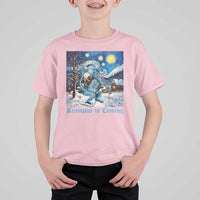 Krampus Is Coming T Shirt For Kid Spooky Christmas Starry Night - Wonder Print Shop
