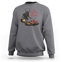 Christmas Krampus Sweatshirt He Knows If You've Been Naughty - Wonder Print Shop