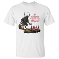 Christmas Krampus T Shirt He Knows If You've Been Naughty - Wonder Print Shop