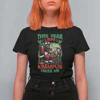 Christmas Krampus T Shirt For Women This Year I Hope Krampus Takes Me - Wonder Print Shop