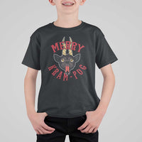Funny Christmas Krampus Pug Dog T Shirt For Kid Merry Krampug Cute Pug Satan - Wonder Print Shop