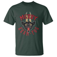 Funny Christmas Krampus Pug Dog T Shirt Merry Krampug Cute Pug Satan - Wonder Print Shop