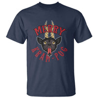 Funny Christmas Krampus Pug Dog T Shirt Merry Krampug Cute Pug Satan - Wonder Print Shop