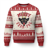 Funny Xmas Krampus Pug Dog Ugly Christmas Sweater Merry Krampug Cute Pug Satan - Wonder Print Shop
