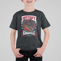 Christmas Krampus Cat T Shirt For Kid Meowy Krampuss Black Cat - Wonder Print Shop