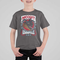 Christmas Krampus Cat T Shirt For Kid Meowy Krampuss Black Cat - Wonder Print Shop