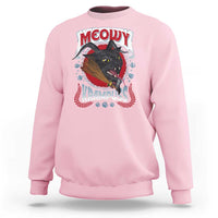 Christmas Krampus Cat Sweatshirt Meowy Krampuss Black Cat - Wonder Print Shop