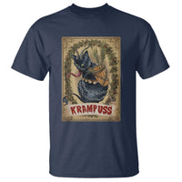 Krampus Cat T Shirt Krampuss Black Cat Vintage Horror Christmas - Wonder Print Shop