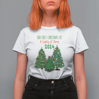 First Christmas As A family Of Three T Shirt For Women - Wonder Print Shop