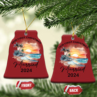 First Christmas Married 2024 Couple Matching Christmas Ornament - Wonder Print Shop