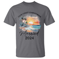 First Christmas Married 2024 Couple Matching T Shirt - Wonder Print Shop