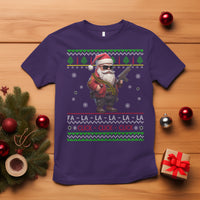 Christmas T Shirt Santa Claus Gun Click Click Sing Fa La La La - Wonder Print Shop