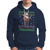 Christmas Hoodie Santa Claus Gun Click Click Sing Fa La La La - Wonder Print Shop