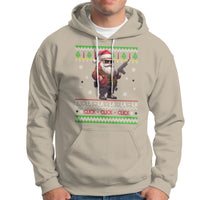 Christmas Hoodie Santa Claus Gun Click Click Sing Fa La La La - Wonder Print Shop