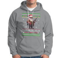 Christmas Hoodie Santa Claus Gun Click Click Sing Fa La La La - Wonder Print Shop