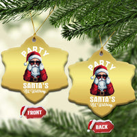 Funny Xmas Party Christmas Ornament Like Santa's Not Watching Santa Sunglass - Wonder Print Shop