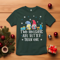 Christmas Hanukkah Two Holidays Are Better Than One Jewish Gnome T Shirt - Wonder Print Shop
