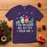 Christmas Hanukkah Two Holidays Are Better Than One Jewish Gnome T Shirt - Wonder Print Shop