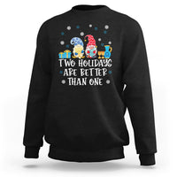 Christmas Hanukkah Two Holidays Are Better Than One Jewish Gnome Sweatshirt - Wonder Print Shop