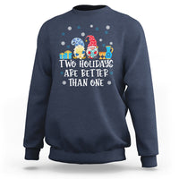Christmas Hanukkah Two Holidays Are Better Than One Jewish Gnome Sweatshirt - Wonder Print Shop