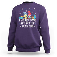 Christmas Hanukkah Two Holidays Are Better Than One Jewish Gnome Sweatshirt - Wonder Print Shop