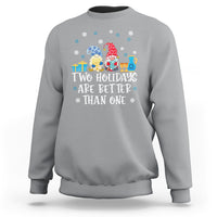 Christmas Hanukkah Two Holidays Are Better Than One Jewish Gnome Sweatshirt - Wonder Print Shop