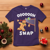 Christmas Sport T Shirt Volleyball Player Gingerbread Man Blocker Oh Snap - Wonder Print Shop