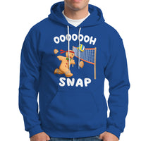 Christmas Sport Hoodie Volleyball Player Gingerbread Man Blocker Oh Snap - Wonder Print Shop