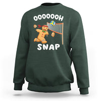 Christmas Sport Sweatshirt Volleyball Player Gingerbread Man Blocker Oh Snap - Wonder Print Shop