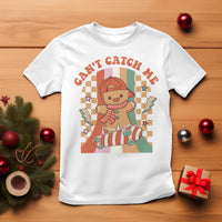 Christmas T Shirt Skateboarding Gingerbread Boy Can't Catch Me - Wonder Print Shop