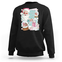 Christmas Sweatshirt Vintage Pink Santa Claus Ho Ho Ho - Wonder Print Shop