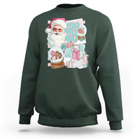 Christmas Sweatshirt Vintage Pink Santa Claus Ho Ho Ho - Wonder Print Shop