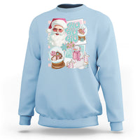 Christmas Sweatshirt Vintage Pink Santa Claus Ho Ho Ho - Wonder Print Shop
