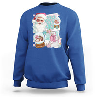 Christmas Sweatshirt Vintage Pink Santa Claus Ho Ho Ho - Wonder Print Shop