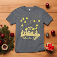 Follow the Light Christ Chrsitmas Light T Shirt - Wonder Print Shop