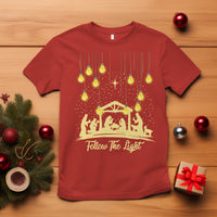 Follow the Light Christ Chrsitmas Light T Shirt - Wonder Print Shop