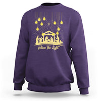 Follow the Light Christ Chrsitmas Light Sweatshirt - Wonder Print Shop