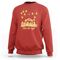 Follow the Light Christ Chrsitmas Light Sweatshirt - Wonder Print Shop