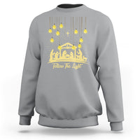 Follow the Light Christ Chrsitmas Light Sweatshirt - Wonder Print Shop