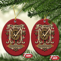 Ave Maria Christmas Ornament Gratia Plena Blessed Mother Mary Hail - Wonder Print Shop