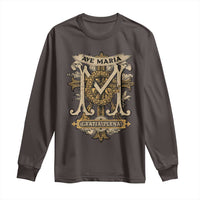 Ave Maria Long Sleeve Shirt Gratia Plena Blessed Mother Mary Hail