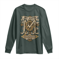Ave Maria Long Sleeve Shirt Gratia Plena Blessed Mother Mary Hail