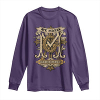 Ave Maria Long Sleeve Shirt Gratia Plena Blessed Mother Mary Hail