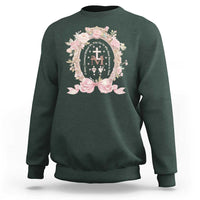 Ave Maria Sweatshirt Miraculous Medal Blessed Mother Mary Hail - Wonder Print Shop
