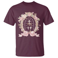 Ave Maria T Shirt Miraculous Medal Blessed Mother Mary Hail - Wonder Print Shop