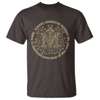 Marian Catholic Ave Maria T Shirt Miraculous Medal Blessed Mother Mary Hail - Wonder Print Shop