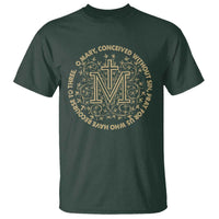 Marian Catholic Ave Maria T Shirt Miraculous Medal Blessed Mother Mary Hail - Wonder Print Shop