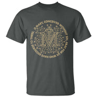 Marian Catholic Ave Maria T Shirt Miraculous Medal Blessed Mother Mary Hail - Wonder Print Shop