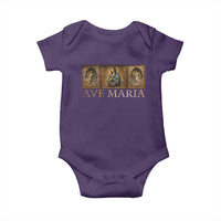 Marian Catholic Ave Maria Baby Onesie Vintage Aesthetic Blessed Mother Mary Hail