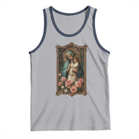 Marian Catholic Ave Maria Tank Top Blessed Mother Mary Hail Vintage Aesthetic